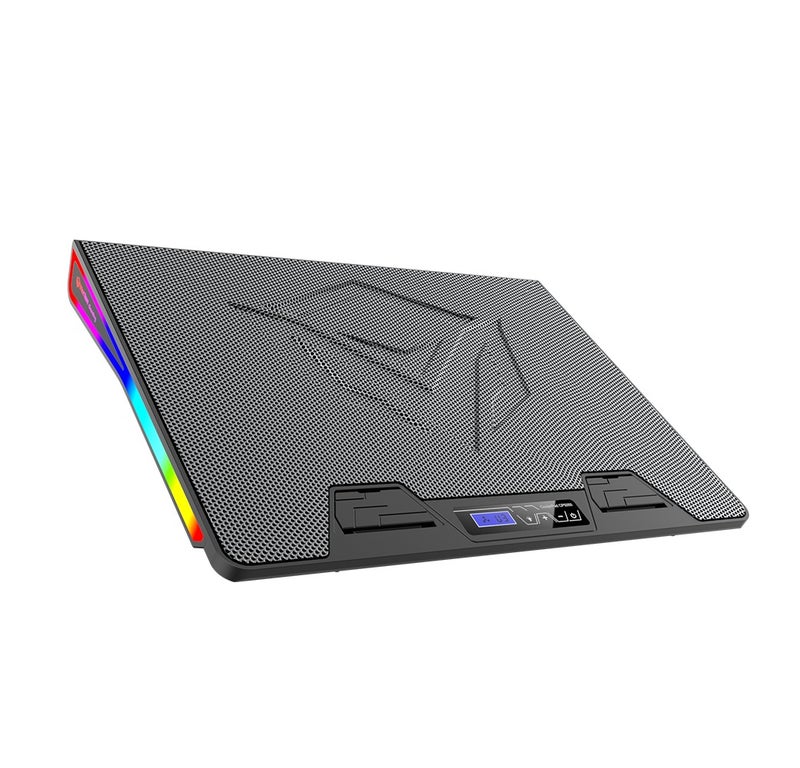 Meetion USB Wired Gaming Cooling Pad CP5050 – Big Fan with RGB, Adjustable Inclination, 400×288×36mm - Image 1